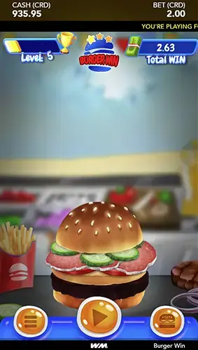 Características de Burger Win en tu teléfono