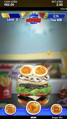Juego en la tragamonedas Burger Win