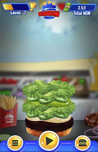 Características de jugar Burger Win en tu teléfono